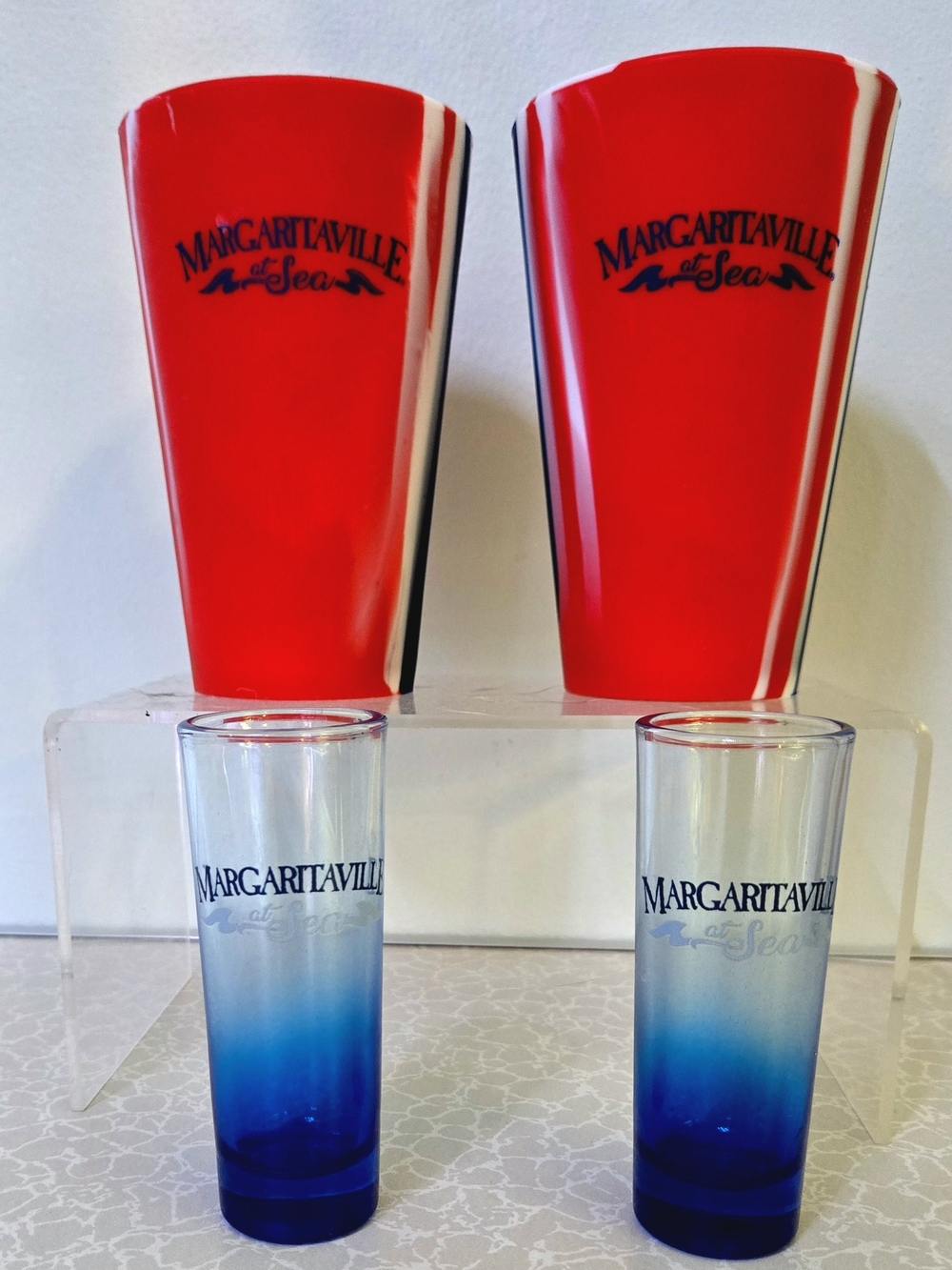 Margaritaville Red & Blue Ombre Drinkware Set